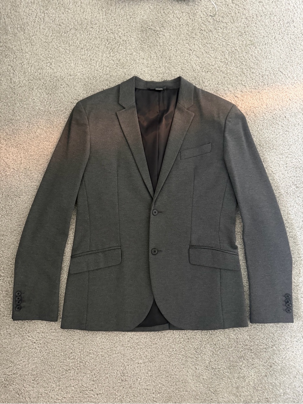 Armani Exchange Charcoal Gray Two-Button Blazer
